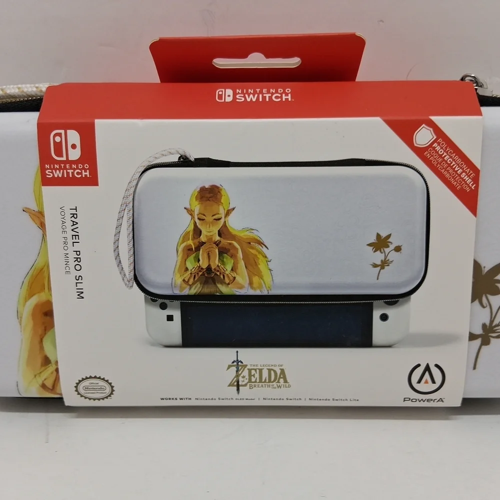 Nintendo Switch Travel Case - White and‎ Gold